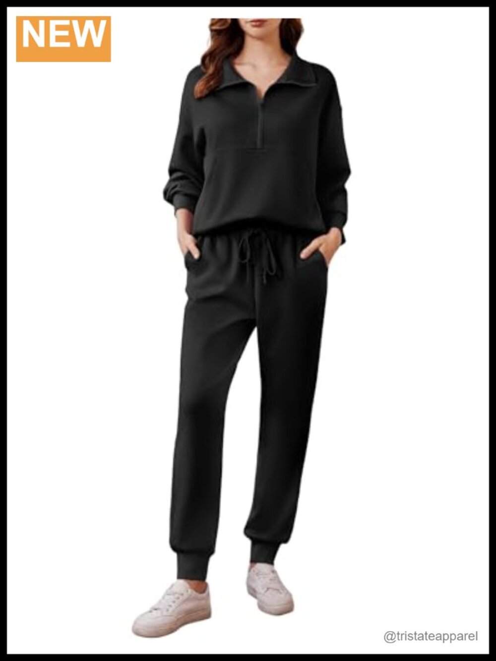 Women's 2 Piece Tracksuit Set Half Zip Long Sleeve Jogger Sweatsuit